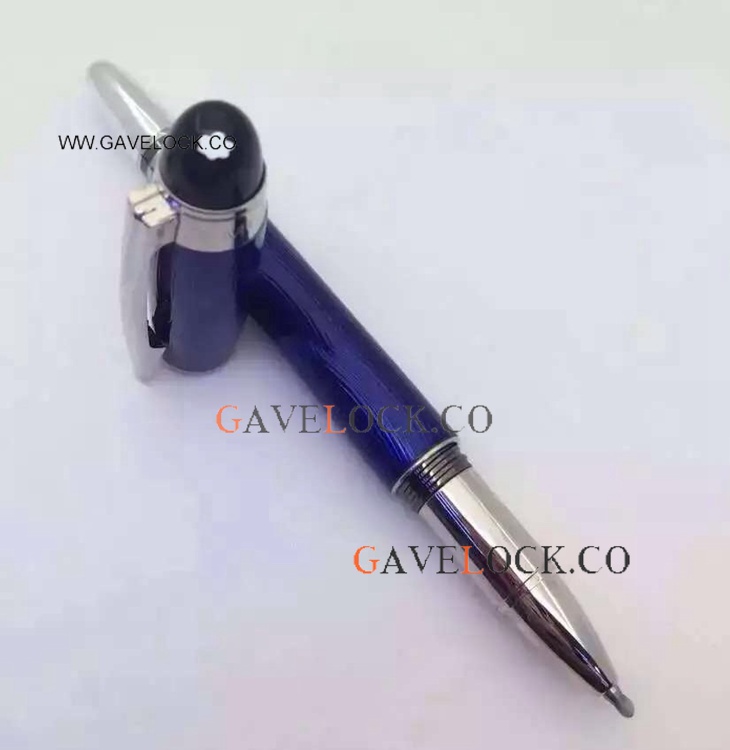 Montblanc Starwalker Cool Blue Rollerball Pen / Silver Clip